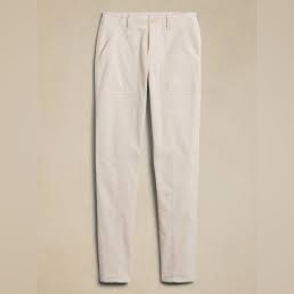 Banana Republic| Ivory Corduroy Straight Leg Pants Sz 25 - Picture 7 of 8